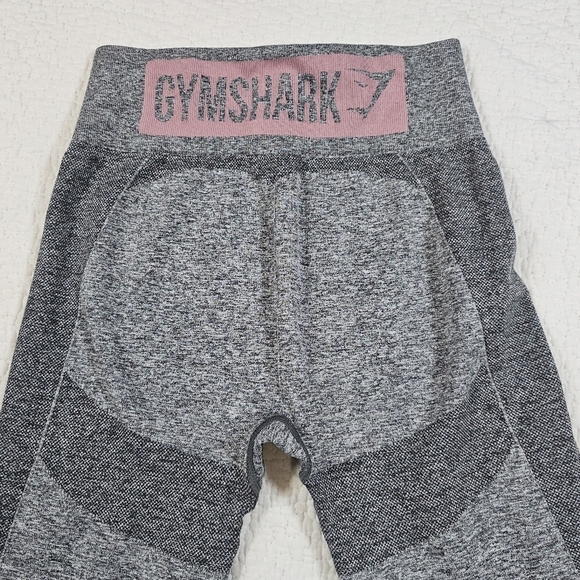 Gymshark Flex Seamless Leggings Grey Contour Athletic High Waist - Picture 6 of 7